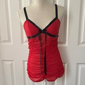 Victoria's Secret Vintage 1990's 2 Piece Ruched Chemise Set